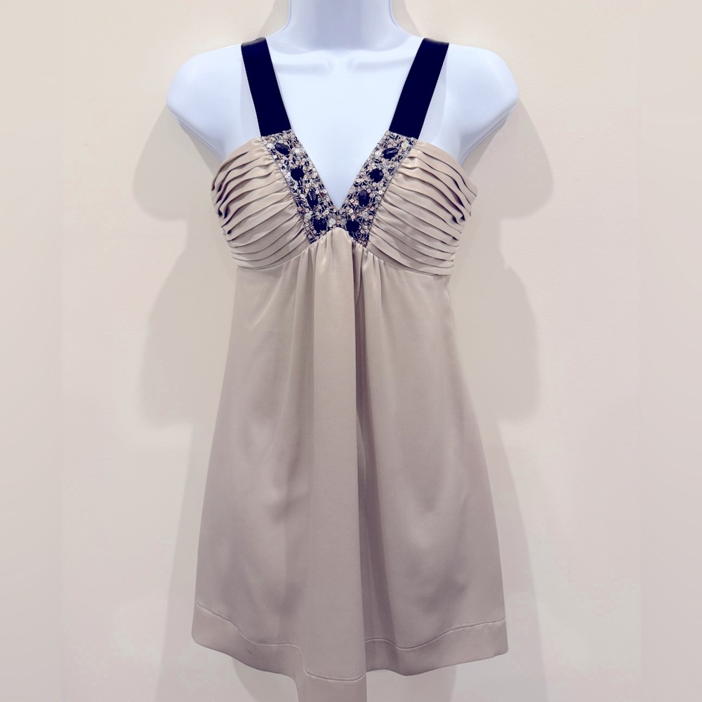 BCBGMaxAzria Cream Satin Top